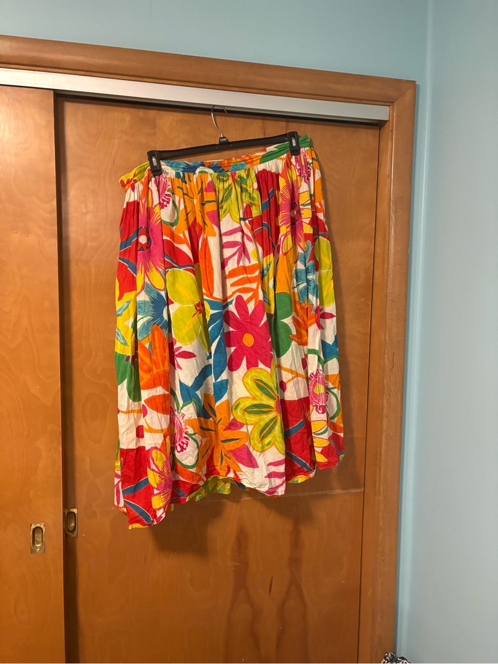 Colorful Tropical Floral Skirt